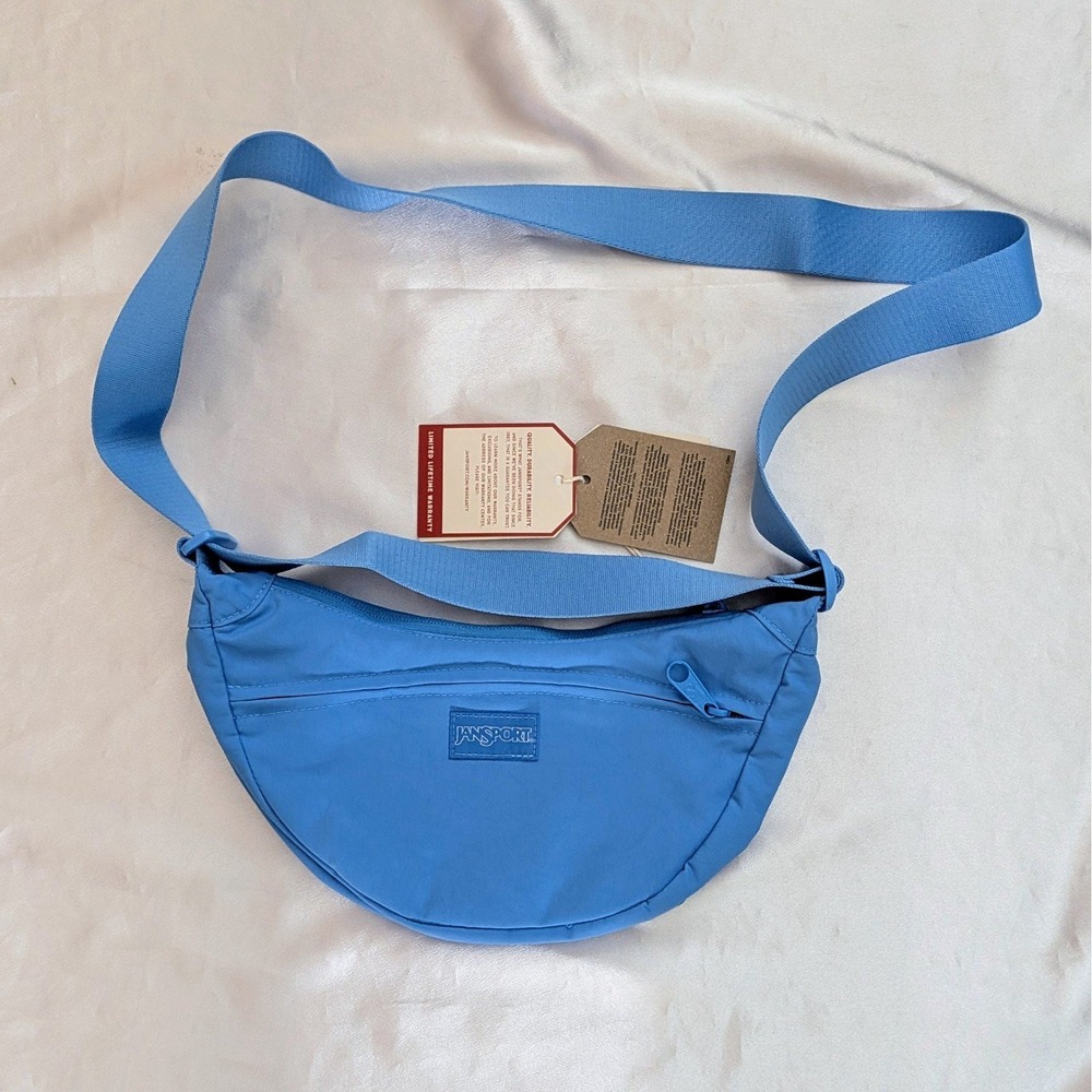 New JanSport Unphased Soft Nylon Crossbody Belt Bag Azul Blue